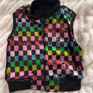 Colorful Checkered Kids Dance Vest